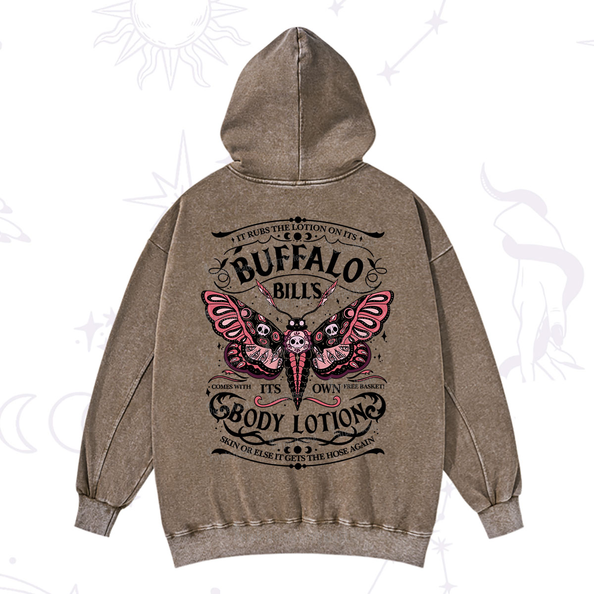 Purplehecate Buffalo Bill's Body Lotion Washed Hoodie