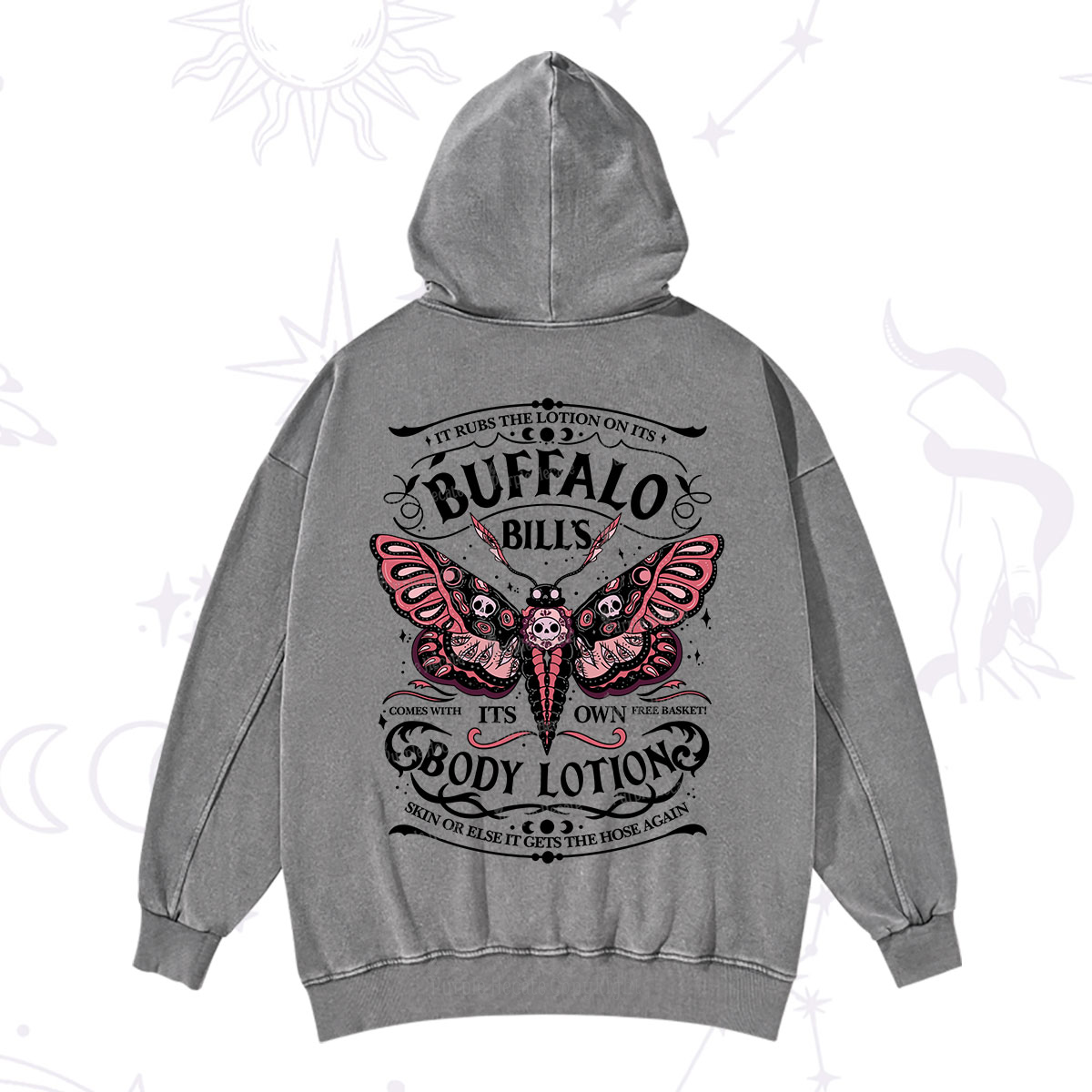 Purplehecate Buffalo Bill's Body Lotion Washed Hoodie