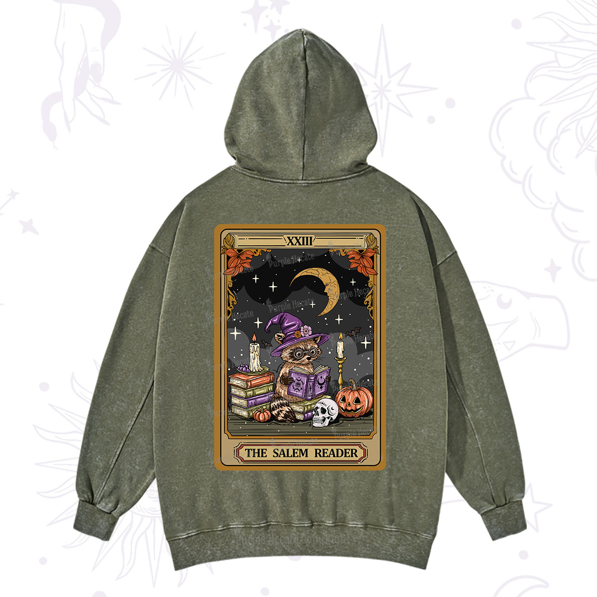 Purplehecate The Salem Reader Tarot Washed Hoodie