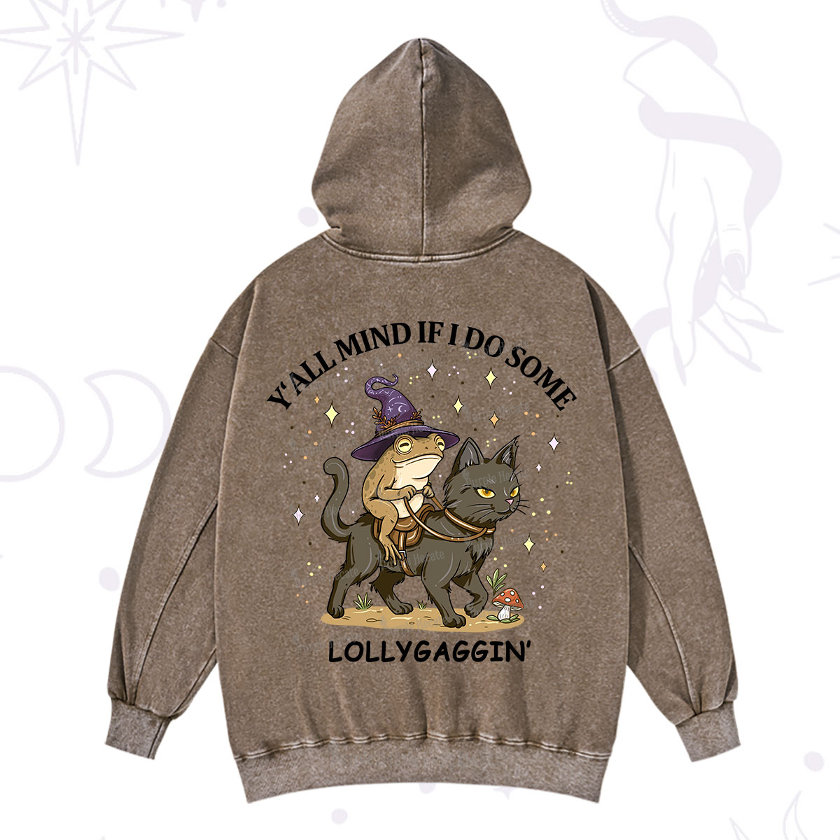 Purplehecate Y'all Mind If I Do Some Lollygaggin' Washed Hoodie