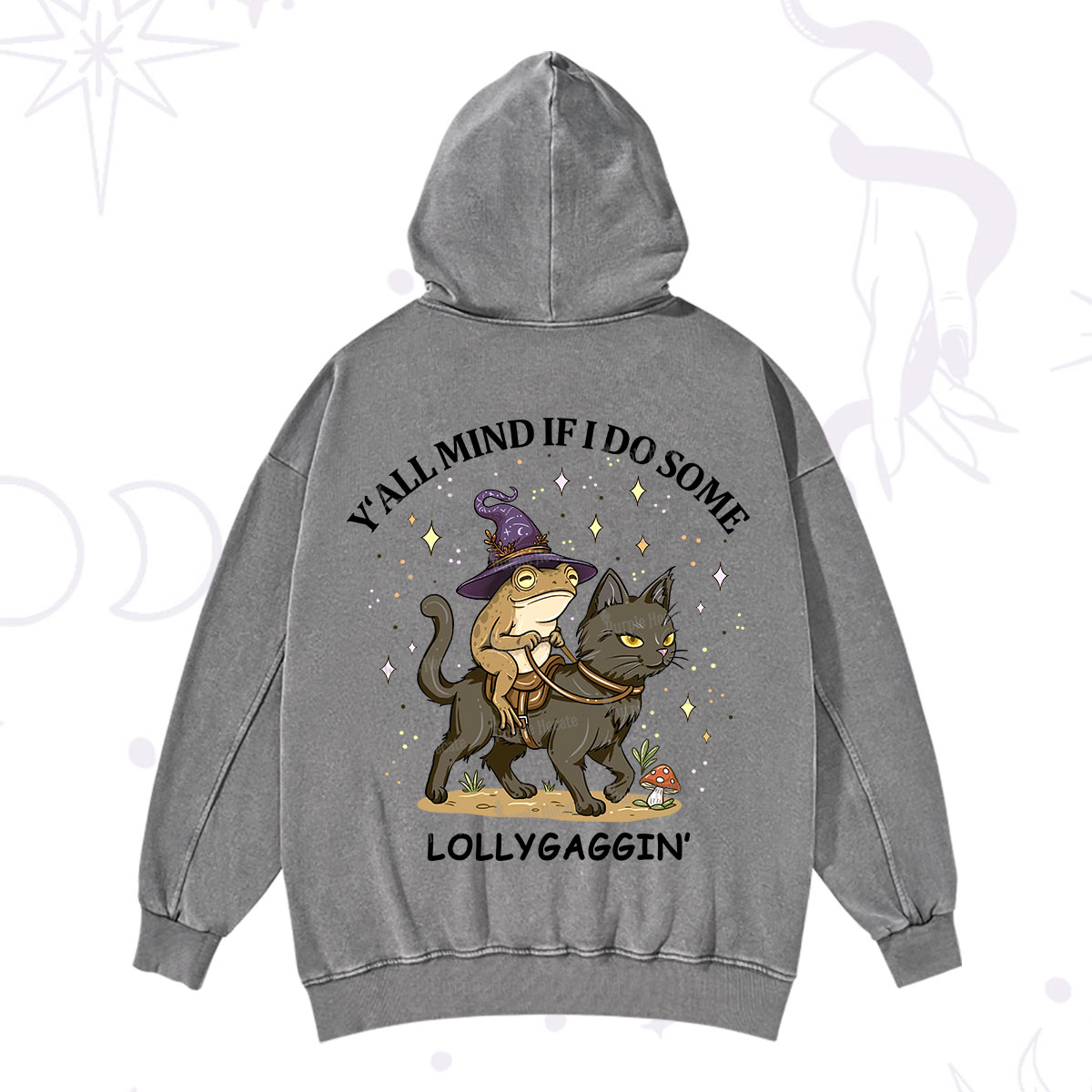Purplehecate Y'all Mind If I Do Some Lollygaggin' Washed Hoodie