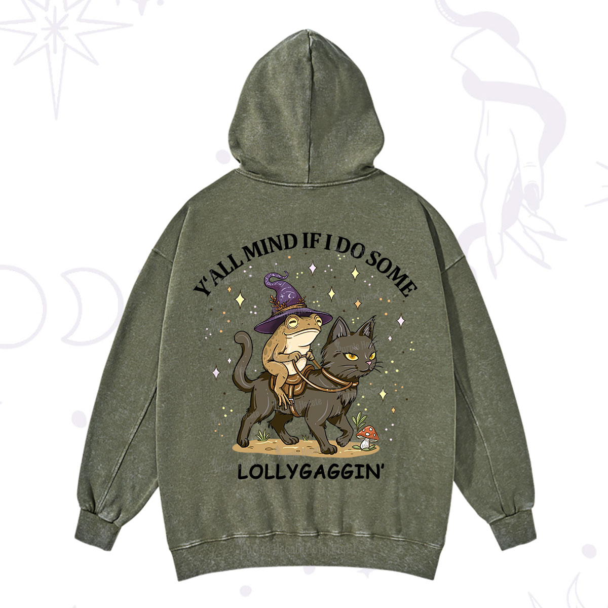 Purplehecate Y'all Mind If I Do Some Lollygaggin' Washed Hoodie