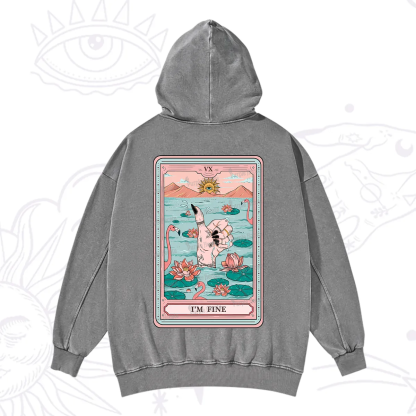 Purplehecate The I'm Fine Tarot Washed Hoodie