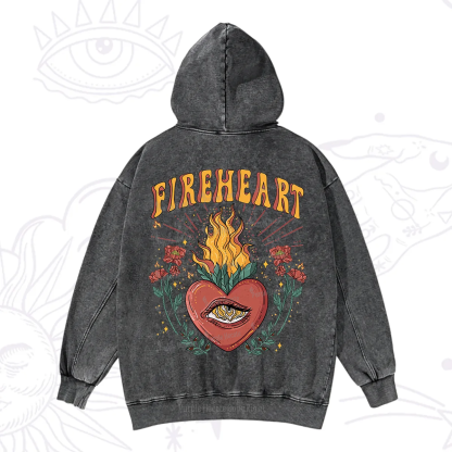 Purplehecate Fireheart Washed Hoodie