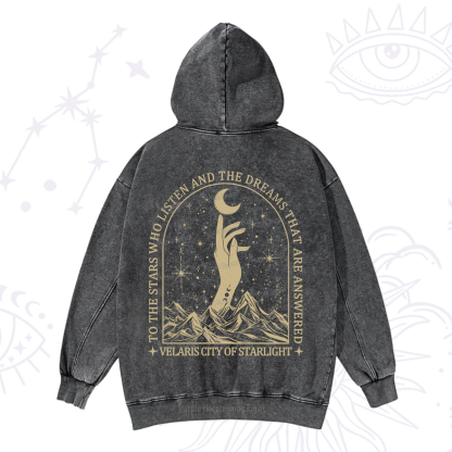 Purplehecate To The Stars Who Listen And The Dreams That Are Answered Washed Hoodie