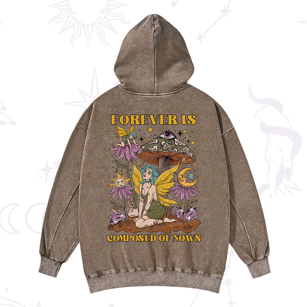 Purplehecate Forever Is Composed Of Nows Washed Hoodie