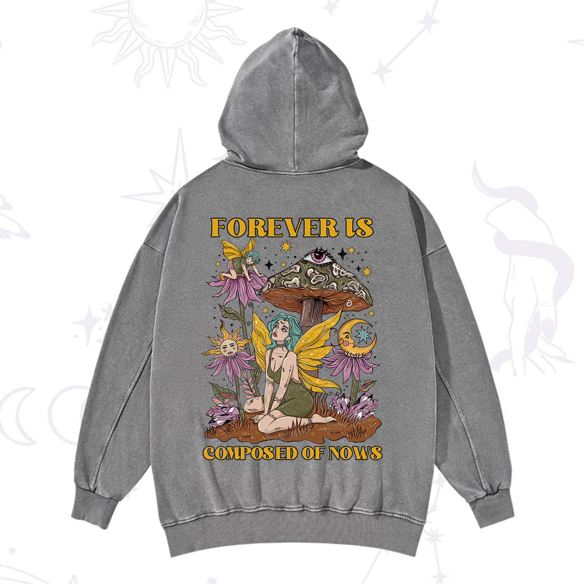 Purplehecate Forever Is Composed Of Nows Washed Hoodie