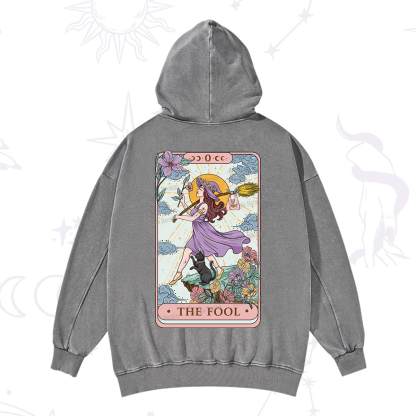Purplehecate The Witchling Fool Tarot Washed Hoodie