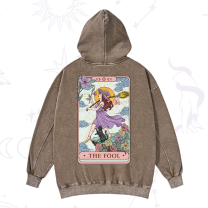 Purplehecate The Witchling Fool Tarot Washed Hoodie
