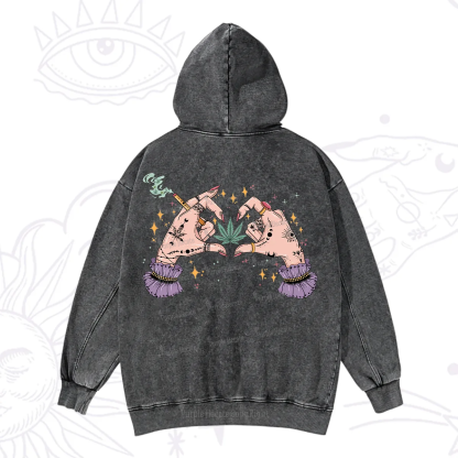 Purplehecate You're Never Alone If You Have Weed Washed Hoodie