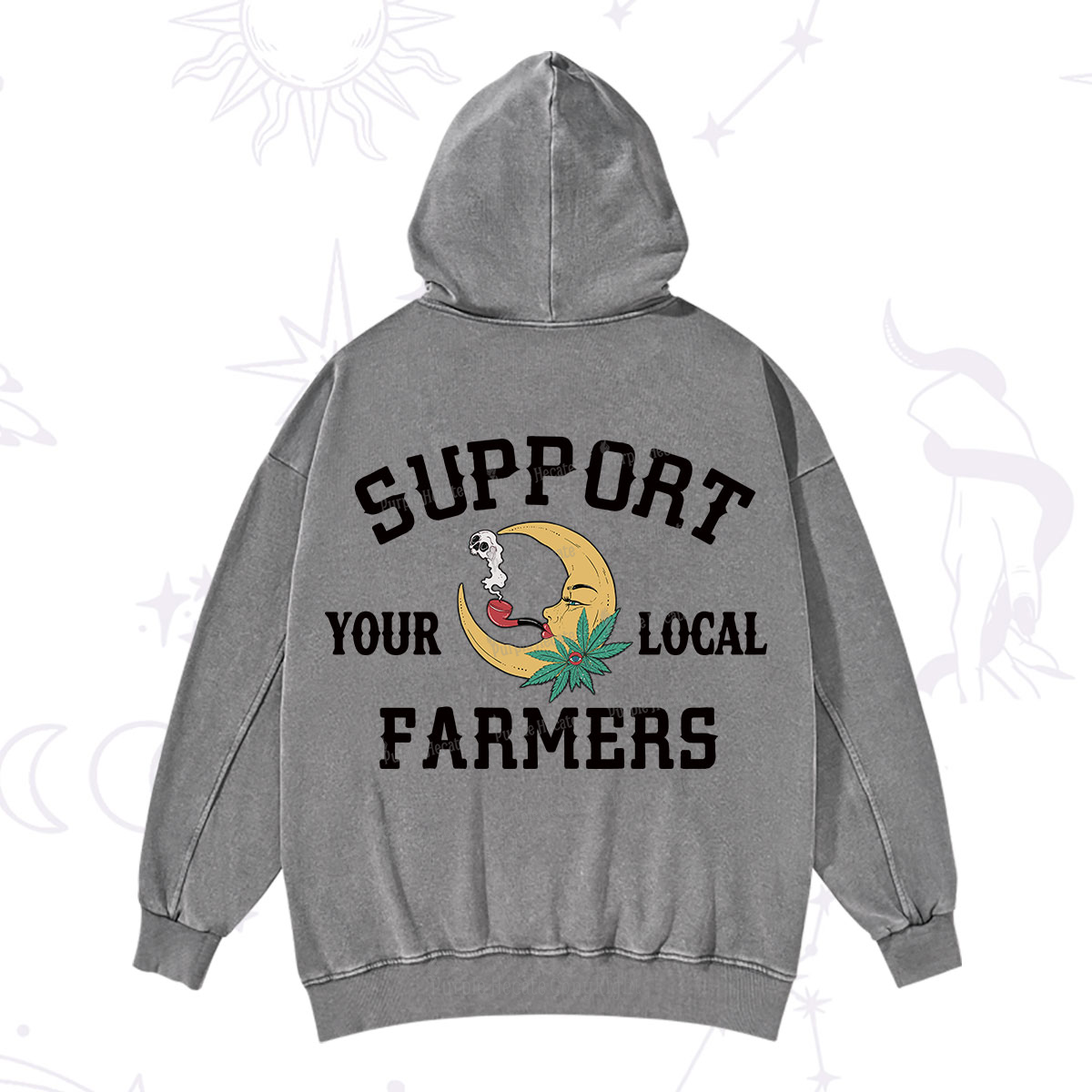 Purplehecate Support Your Local Farmer Washed Hoodie