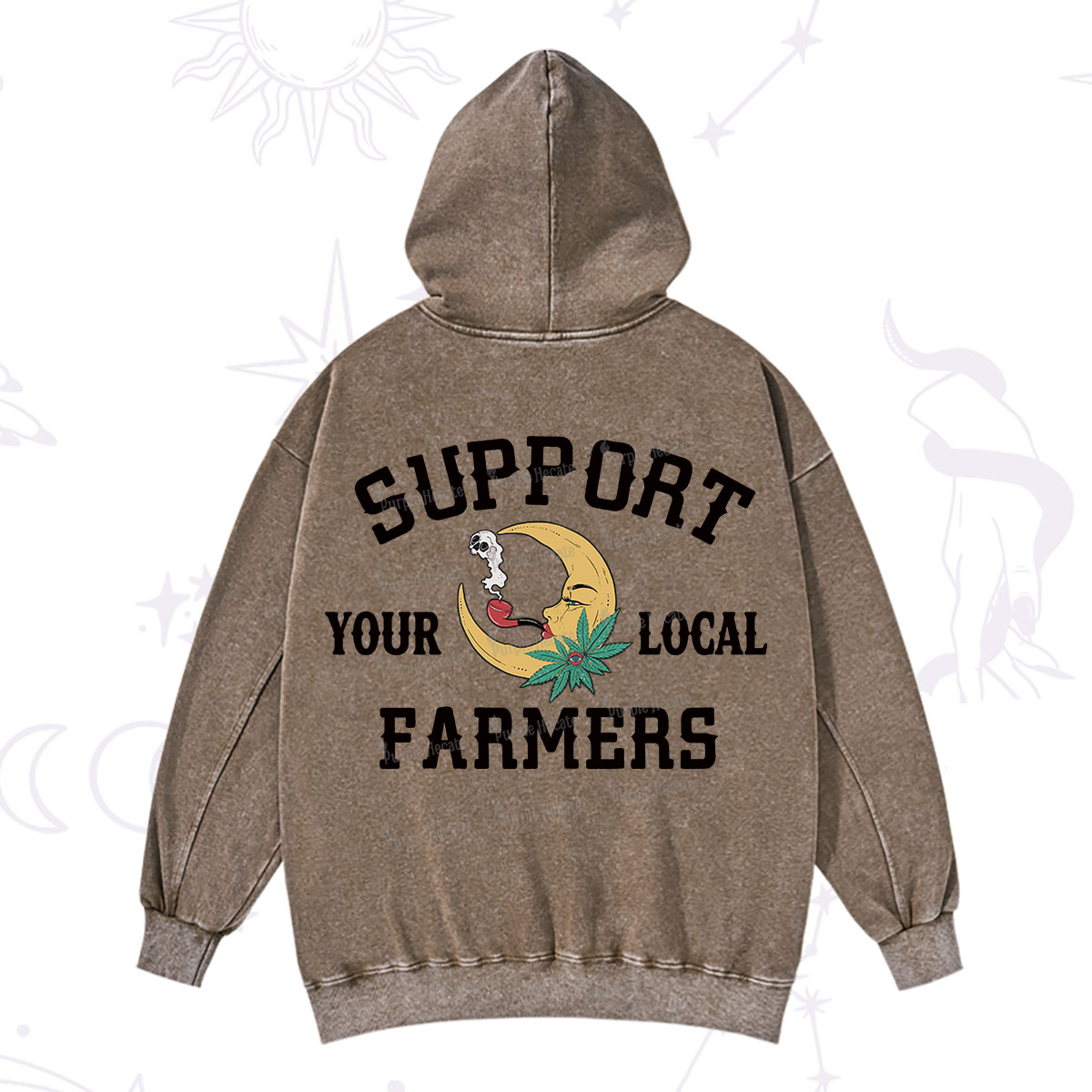 Purplehecate Support Your Local Farmer Washed Hoodie