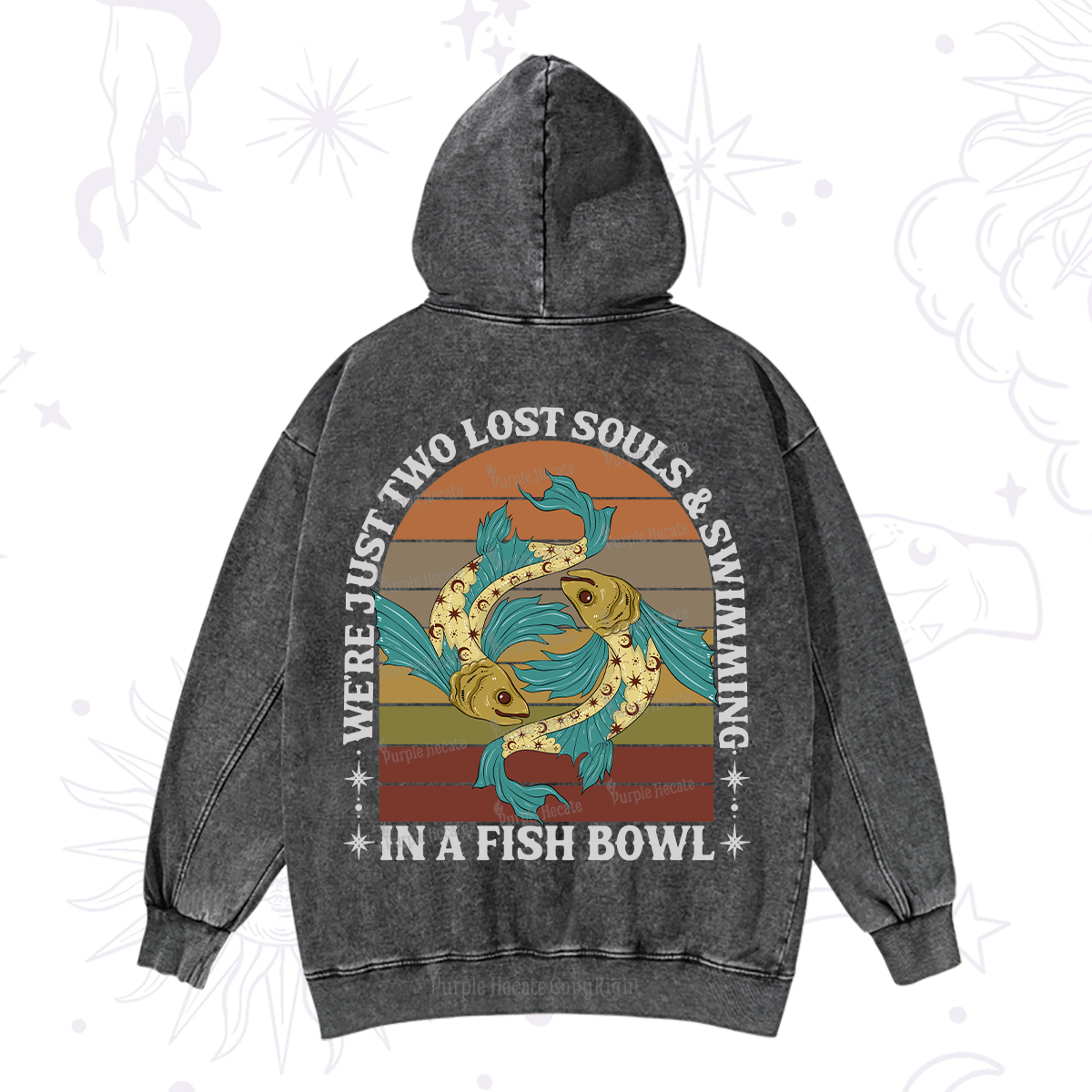 Purplehecate We're Just Two Lost Souls Swimming In A Fish Bowl Washed Hoodie