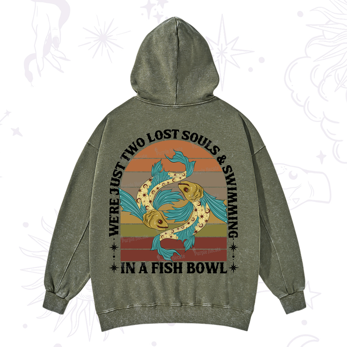 Purplehecate We're Just Two Lost Souls Swimming In A Fish Bowl Washed Hoodie