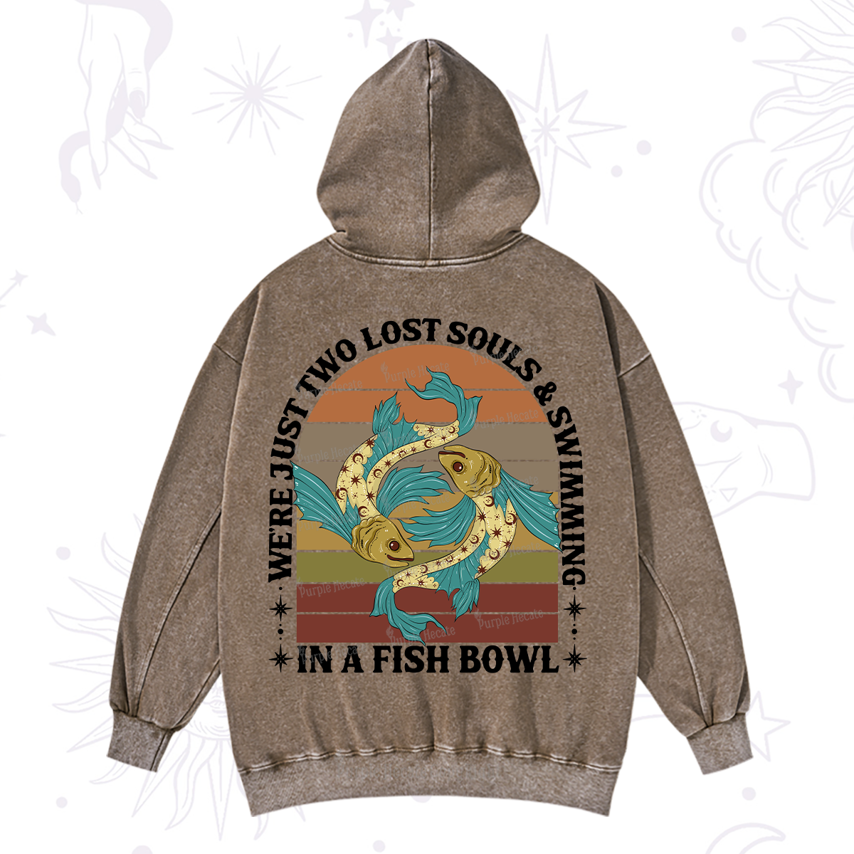 Purplehecate We're Just Two Lost Souls Swimming In A Fish Bowl Washed Hoodie