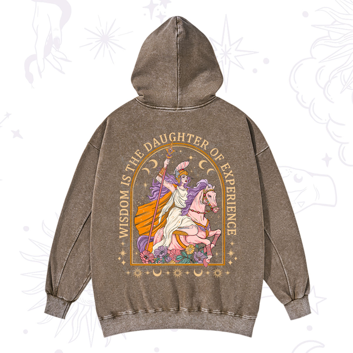 Purplehecate Wisdom Is The Daughter Of Experience Washed Hoodie
