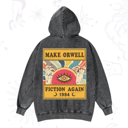 Purplehecate Make 1984 Fiction Again Washed Hoodie