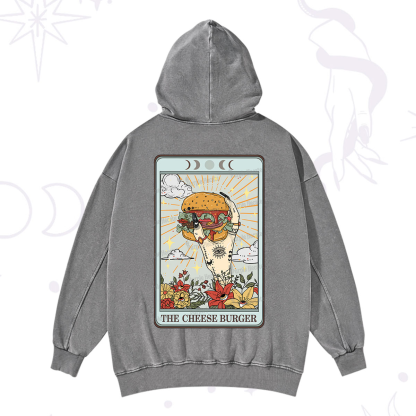 Purplehecate The Cheese Burger Tarot Washed Hoodie