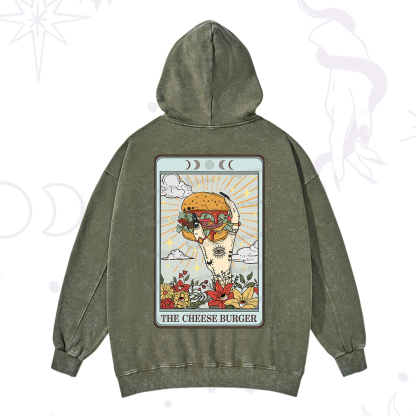 Purplehecate The Cheese Burger Tarot Washed Hoodie