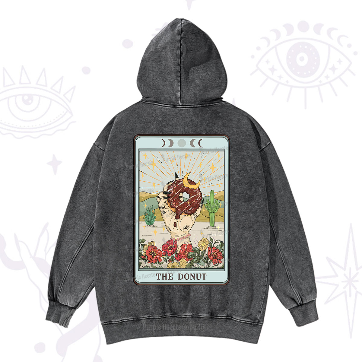 Purplehecate The Donut Tarot Washed Hoodie