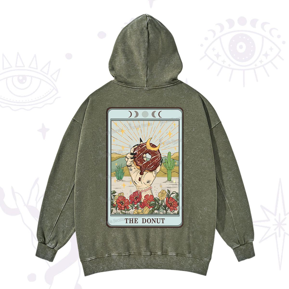 Purplehecate The Donut Tarot Washed Hoodie