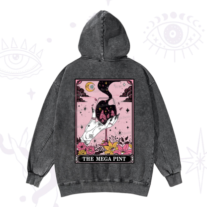 Purplehecate The Mega Pint Tarot Card Washed Hoodie