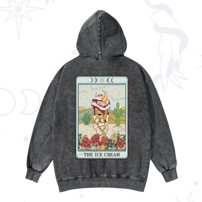 Purplehecate The Ice Cream Tarot Washed Hoodie