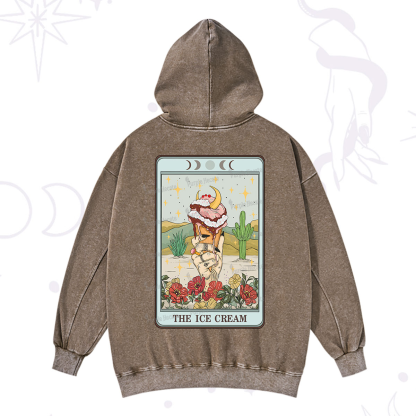 Purplehecate The Ice Cream Tarot Washed Hoodie