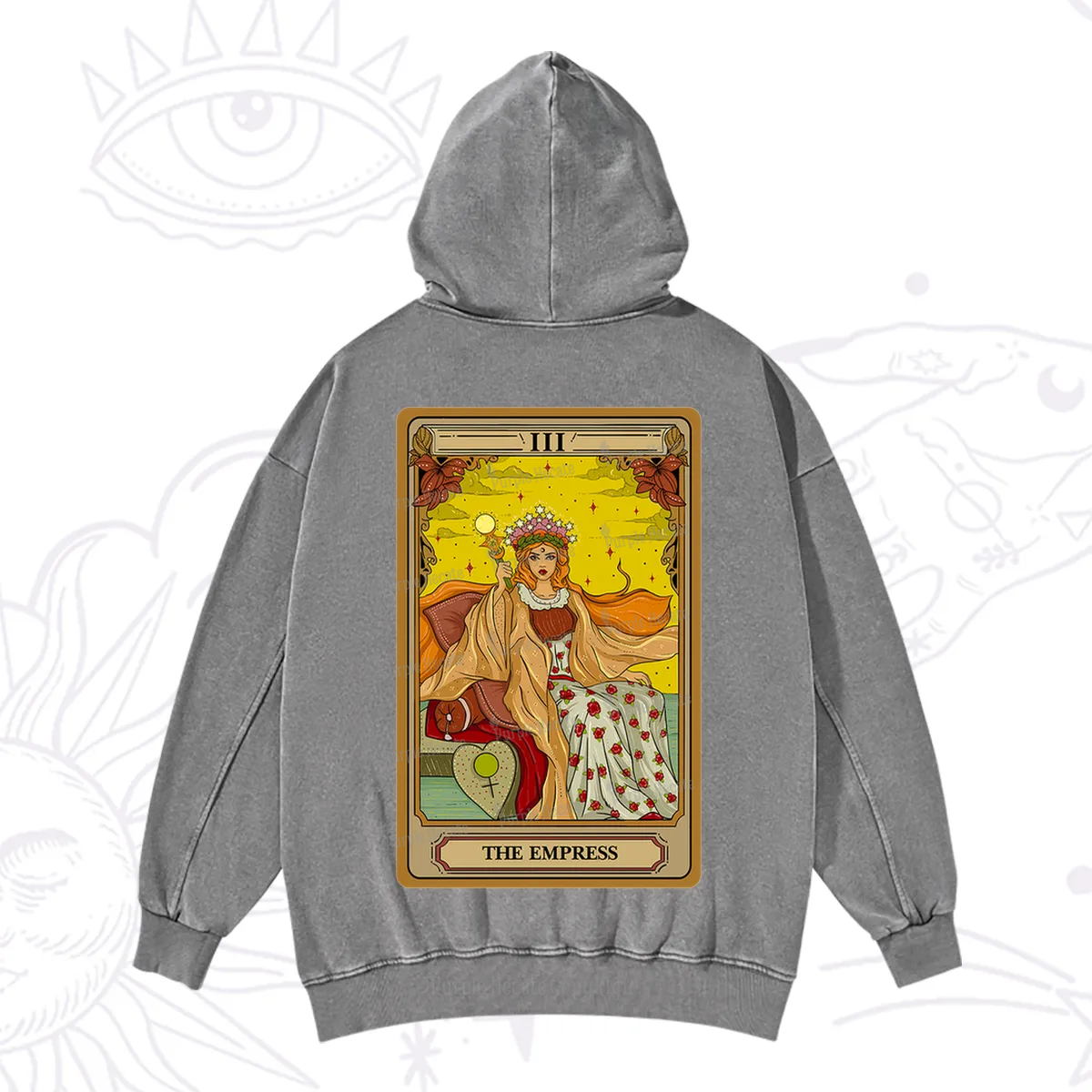 Purplehecate The Empress Tarot Washed Hoodie