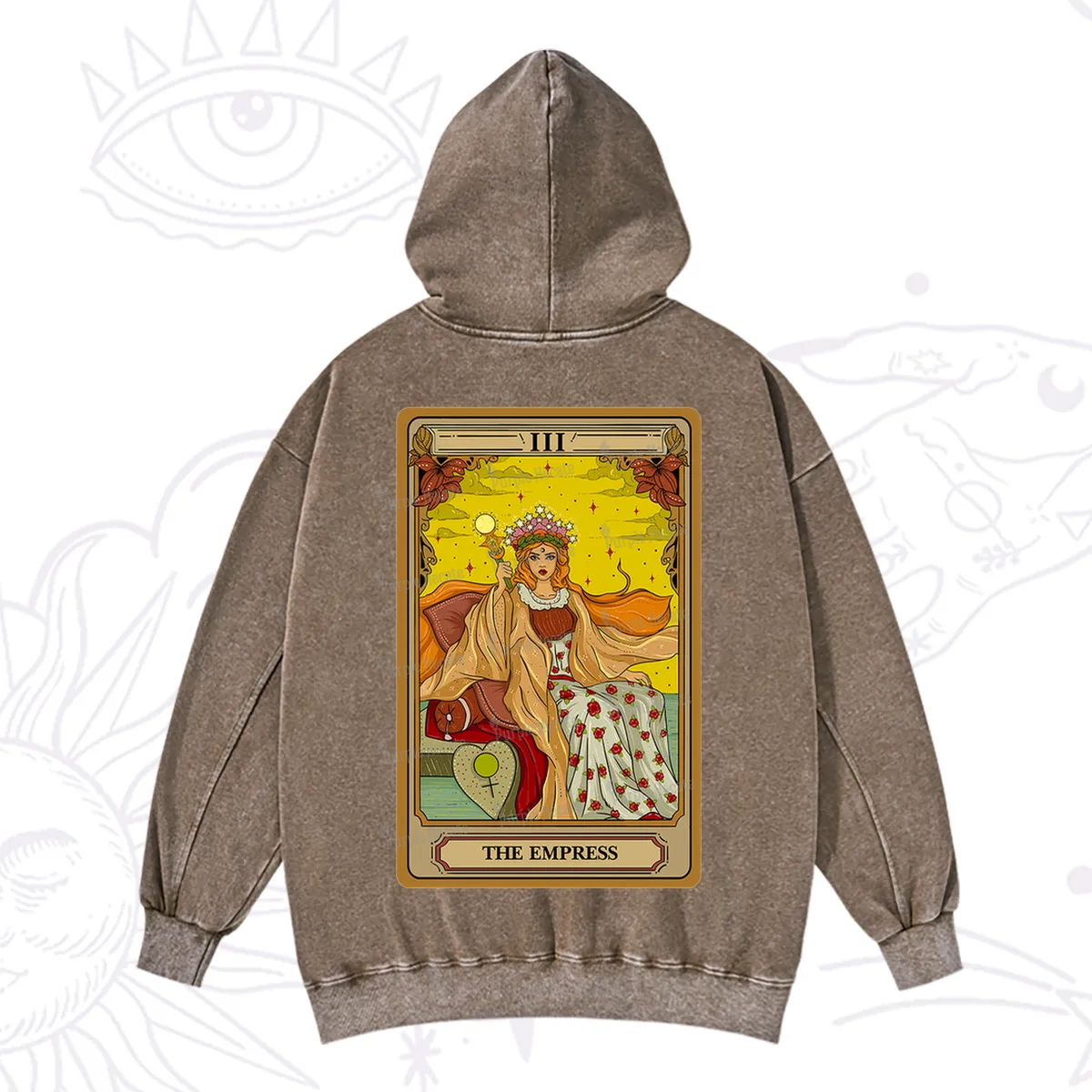 Purplehecate The Empress Tarot Washed Hoodie