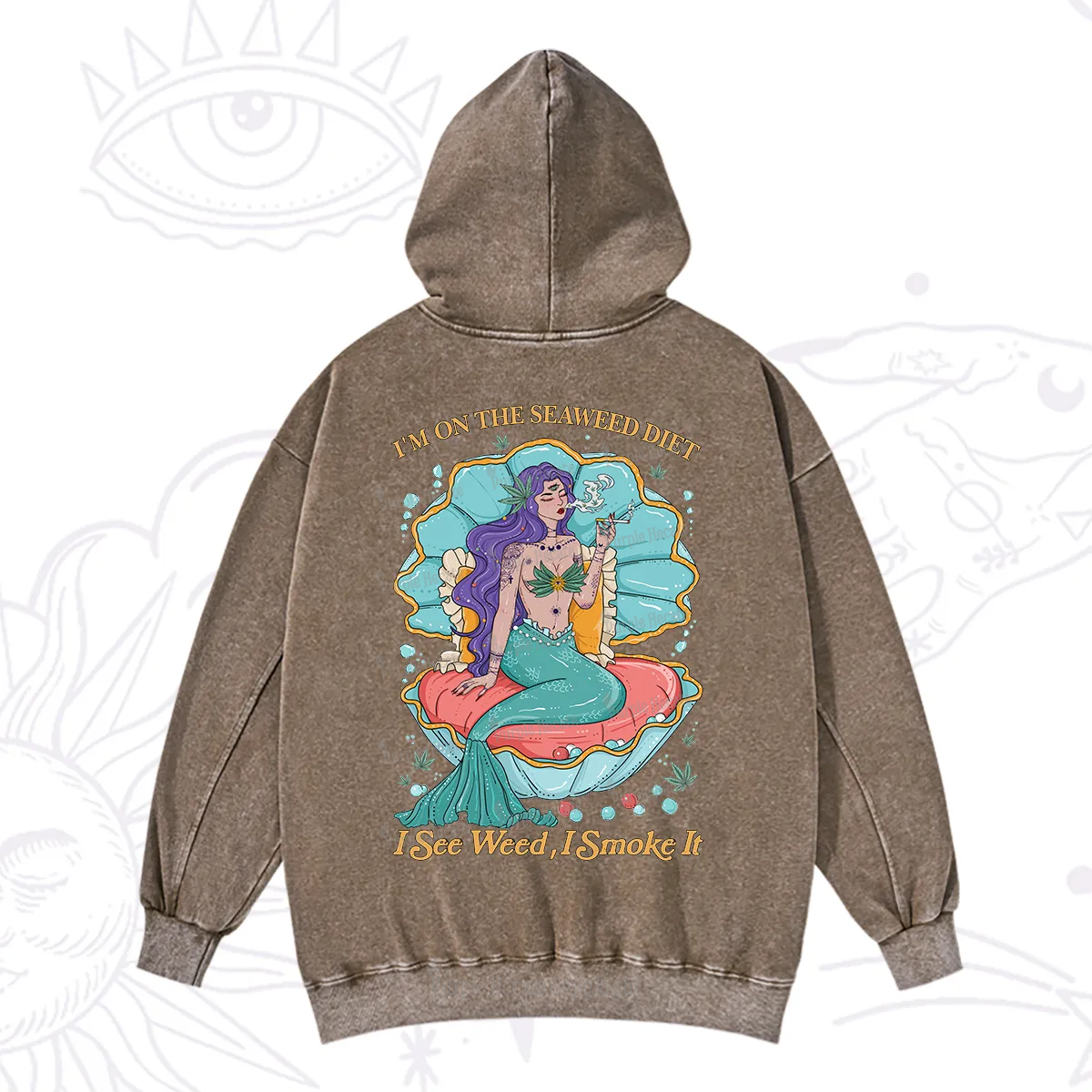 Purplehecate I See Weed I Smoke It Washed Hoodie