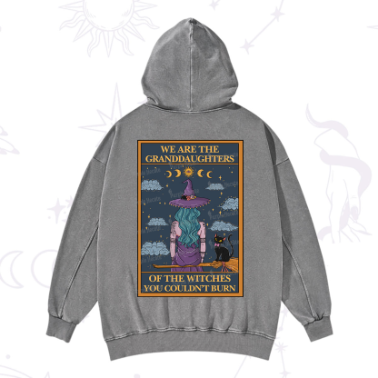 Purplehecate The Witches You Couldn't Burn Oracle Card Washed Hoodie