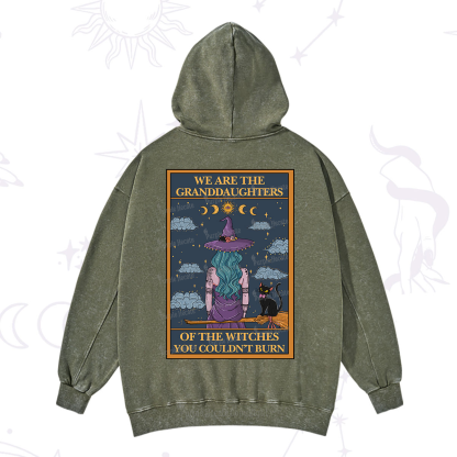 Purplehecate The Witches You Couldn't Burn Oracle Card Washed Hoodie