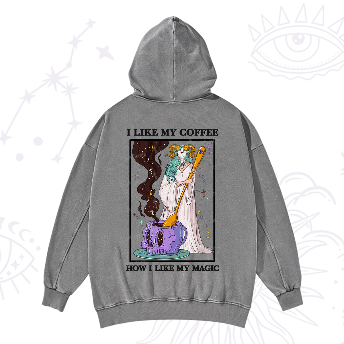 Purplehecate I Like My Coffee How I Like My Magic Washed Hoodie