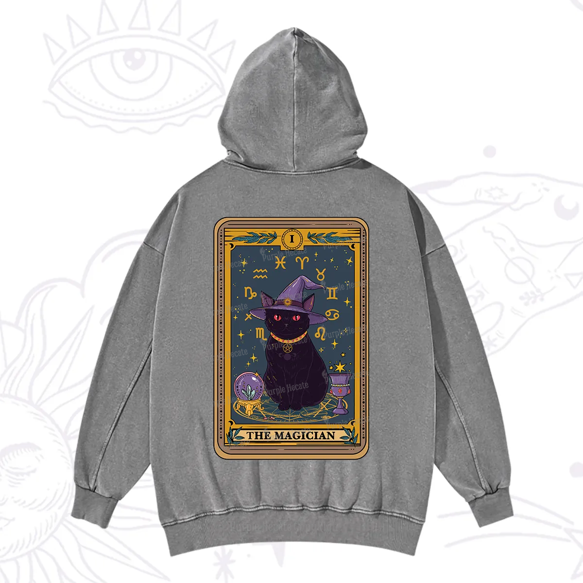 Purplehecate The Magician Tarot Washed Hoodie
