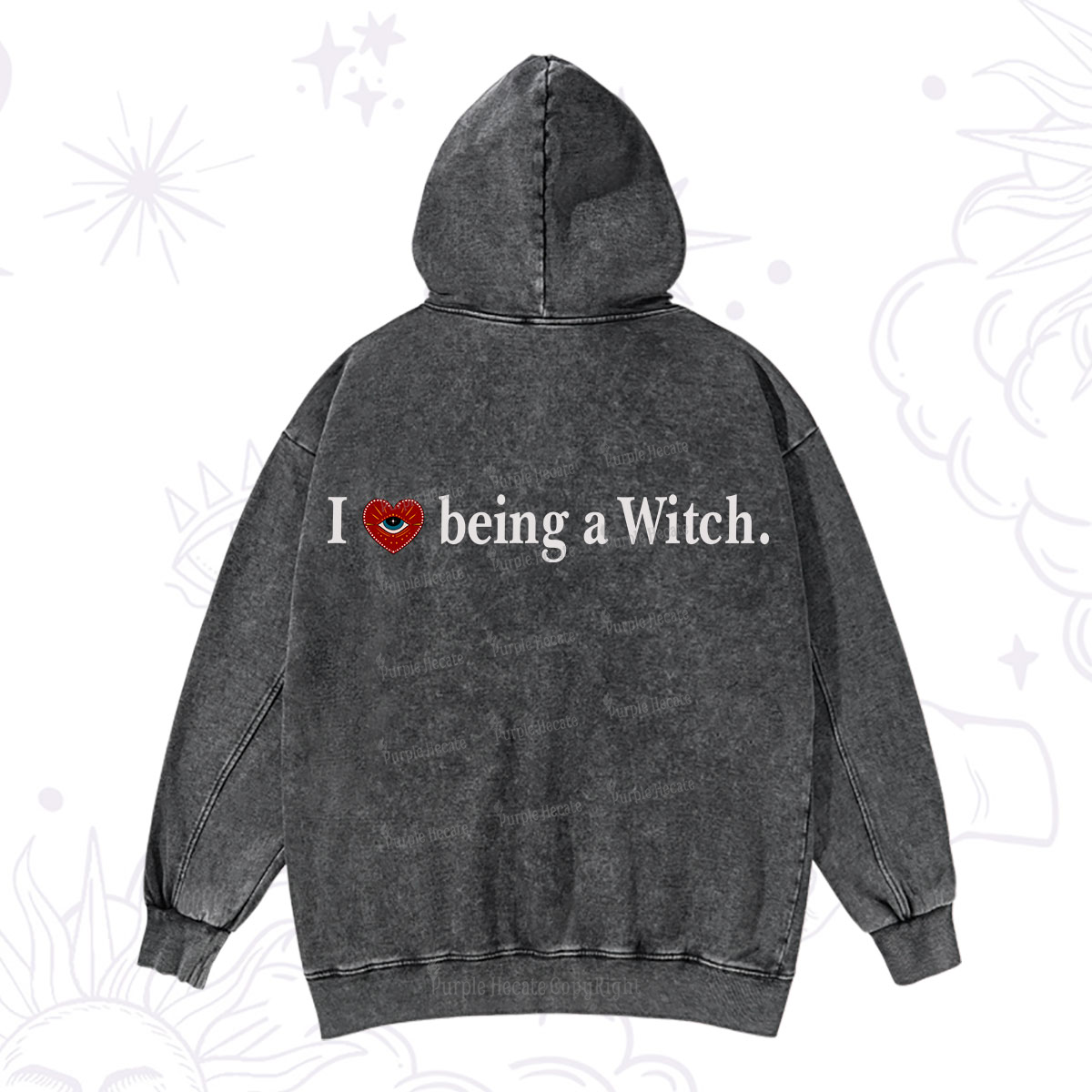 Purplehecate I Being A Witch Washed Hoodie