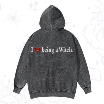 Purplehecate I Being A Witch Washed Hoodie