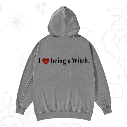 Purplehecate I Being A Witch Washed Hoodie
