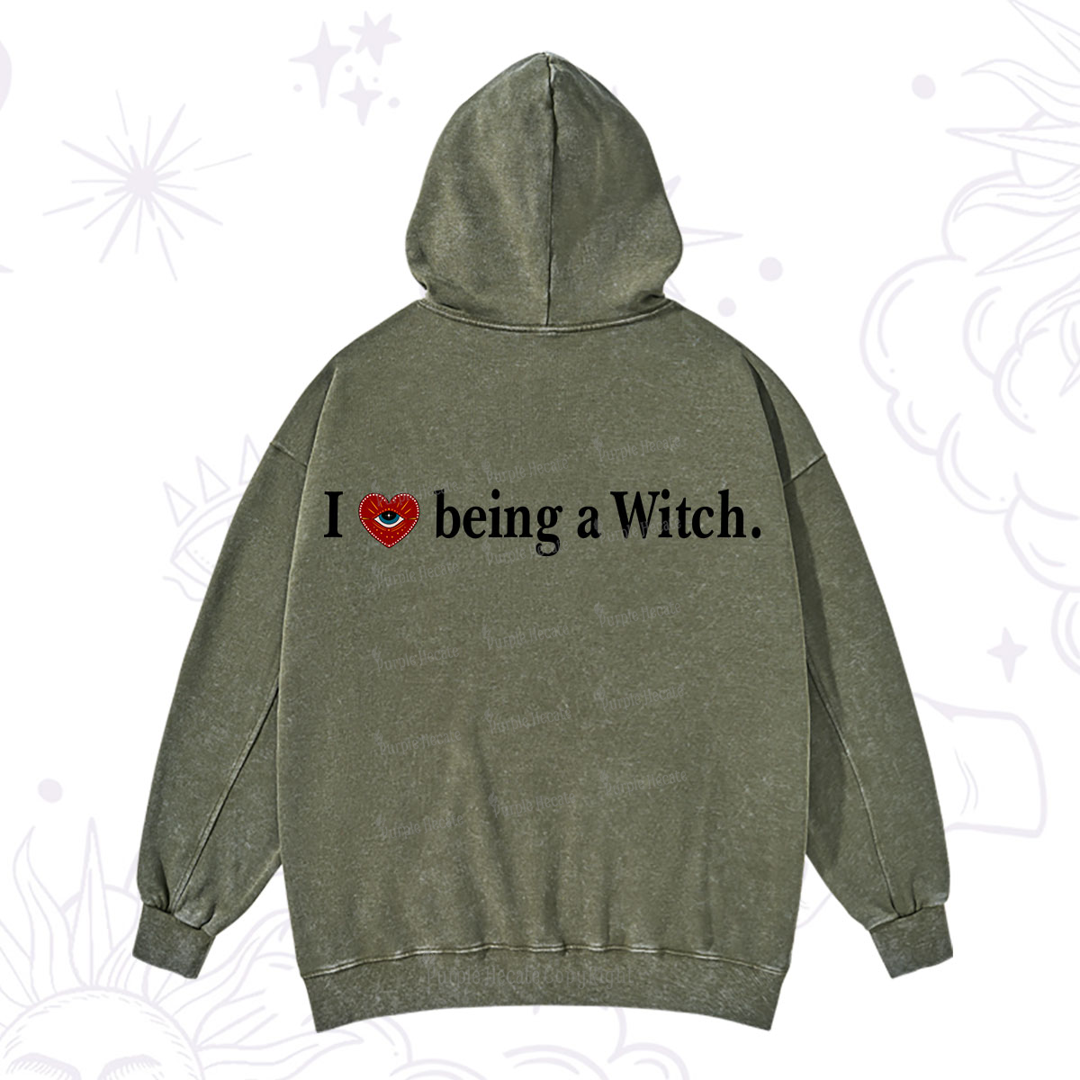 Purplehecate I Being A Witch Washed Hoodie