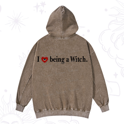 Purplehecate I Being A Witch Washed Hoodie