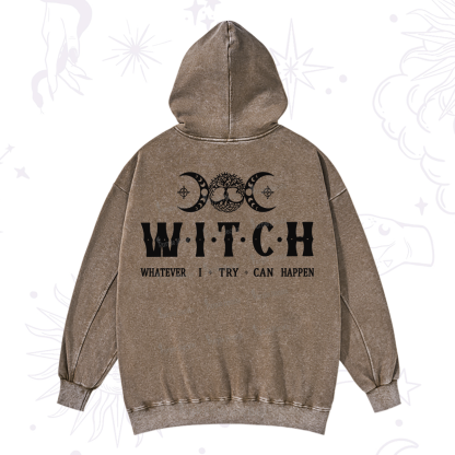 Purplehecate What I Try Can Happen Washed Hoodie
