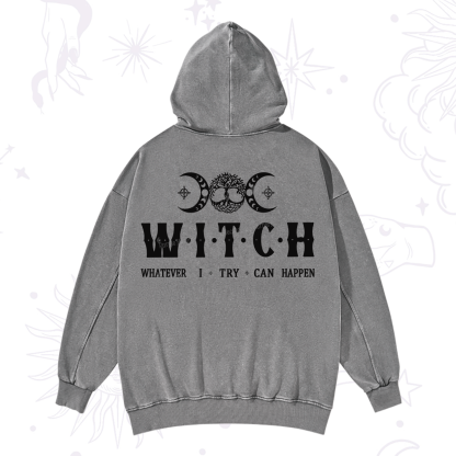 Purplehecate What I Try Can Happen Washed Hoodie