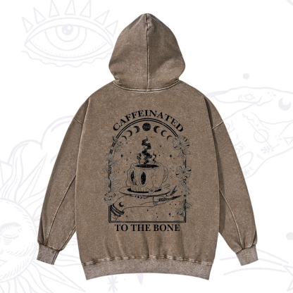 Purplehecate Caffeinated To The Bone Washed Hoodie