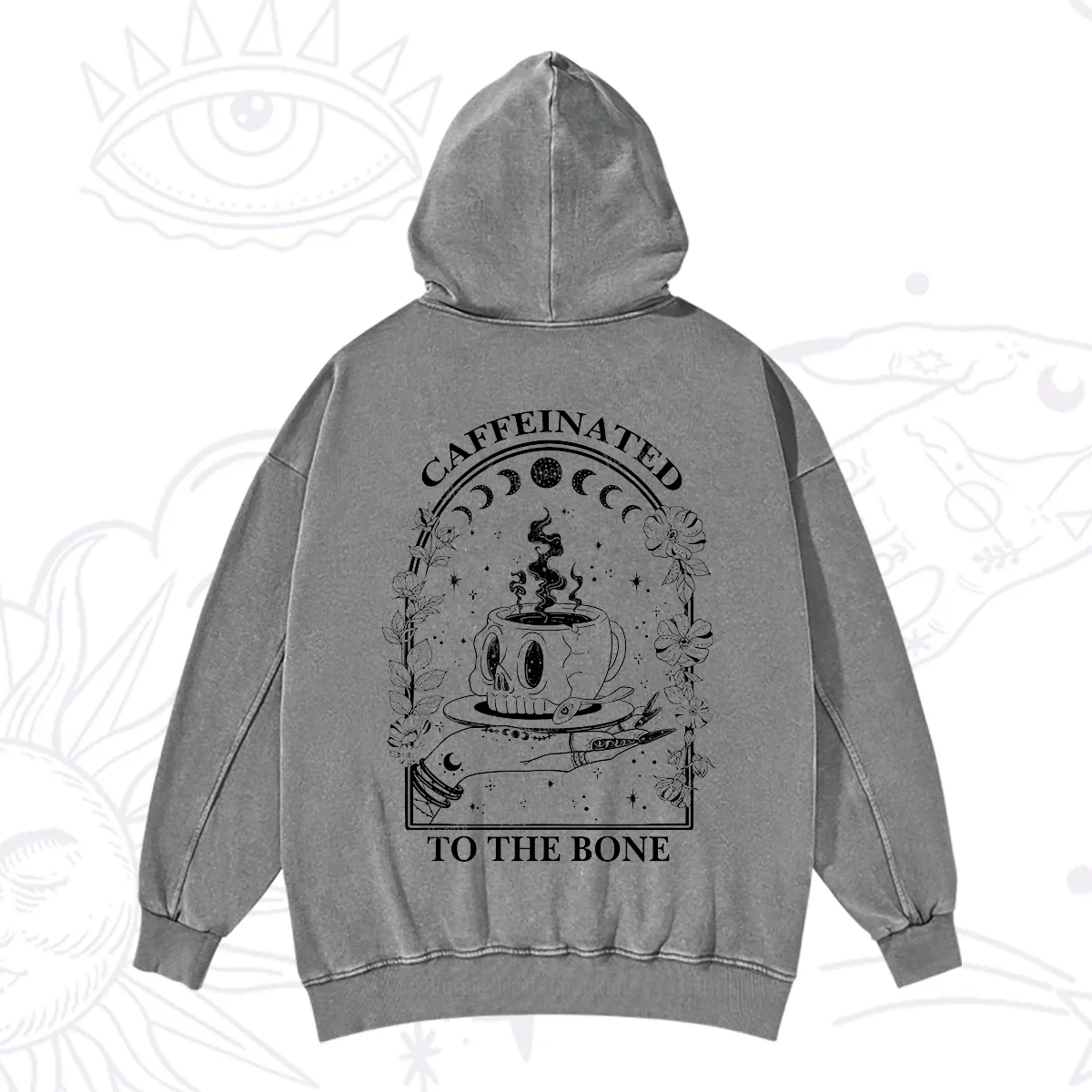 Purplehecate Caffeinated To The Bone Washed Hoodie