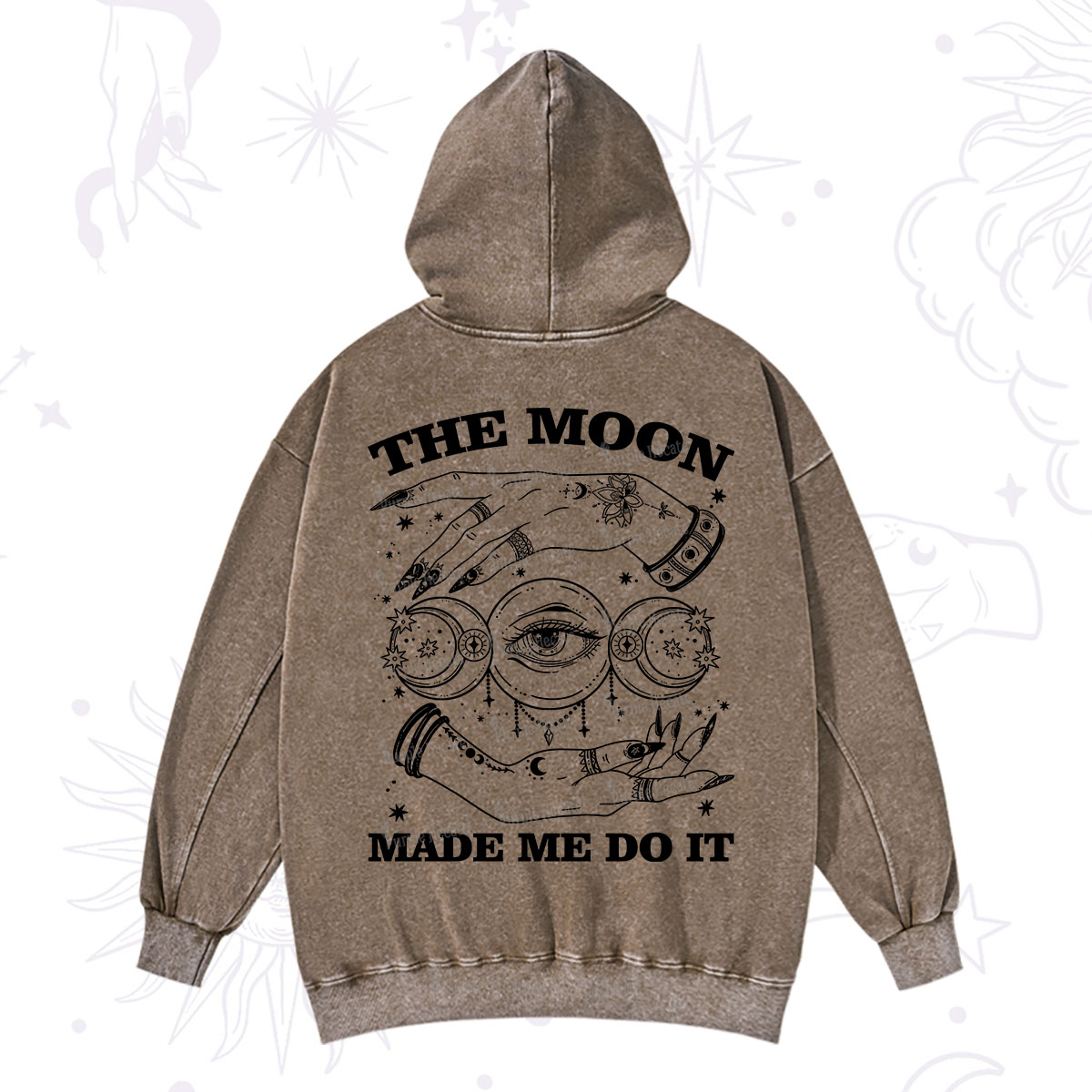 Purplehecate Funny The Moon Made Me Do It Washed Hoodie
