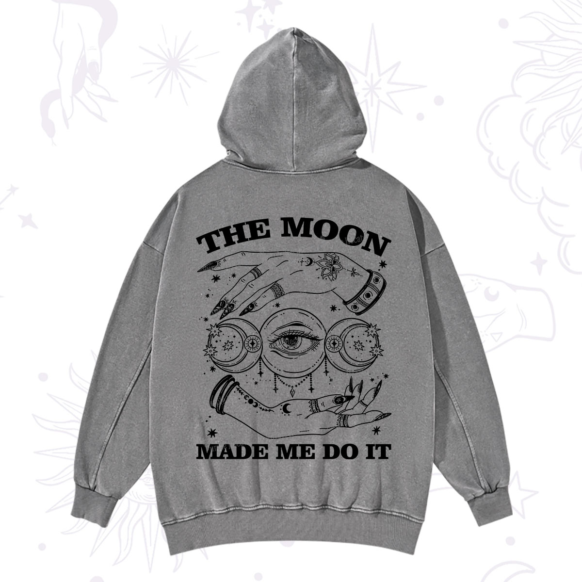 Purplehecate Funny The Moon Made Me Do It Washed Hoodie