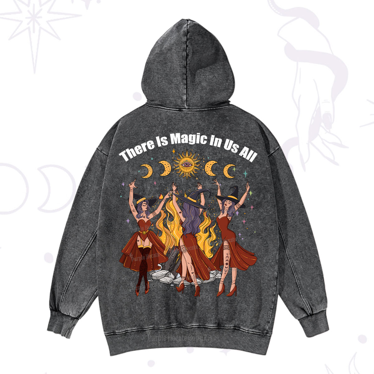 Purplehecate There Is Magic In Us All Washed Hoodie