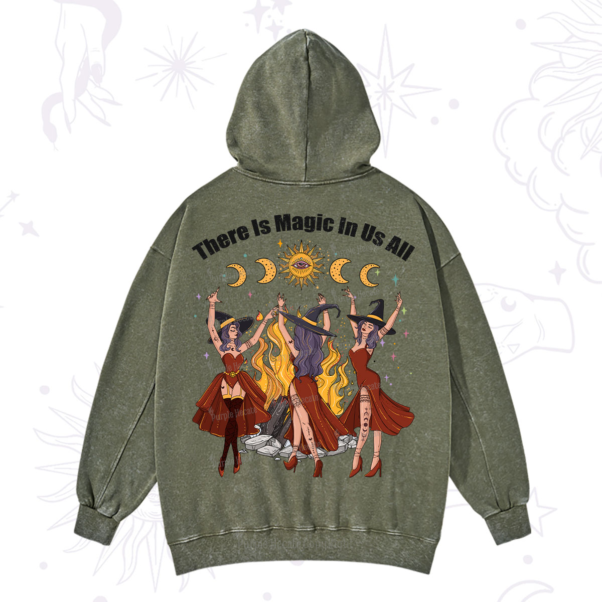 Purplehecate There Is Magic In Us All Washed Hoodie