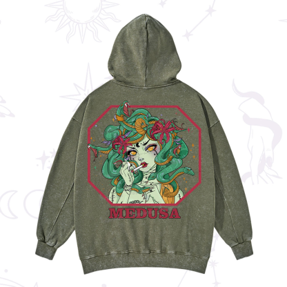 Purplehecate The Greek Goddess Medusa Washed Hoodie
