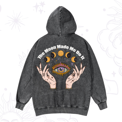 Purplehecate The Moon Made Me Do It Washed Hoodie